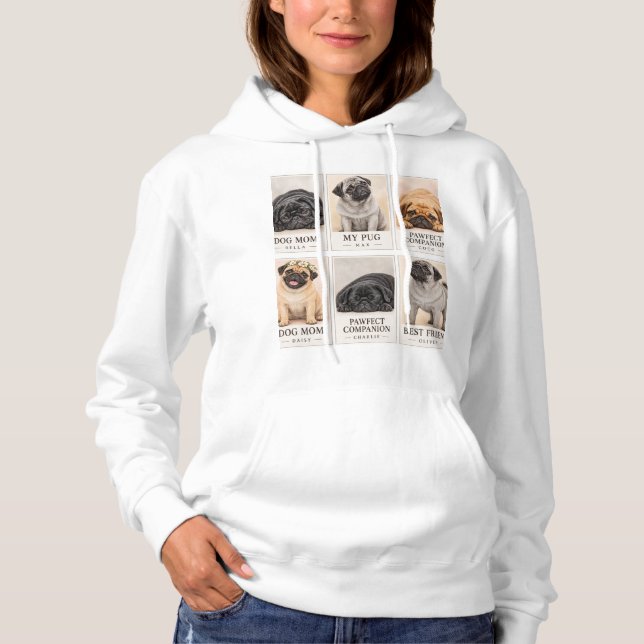 Sudadera Colección de perros Pug (Anverso)