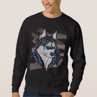 Sudadera Colección étnica de animales Husky