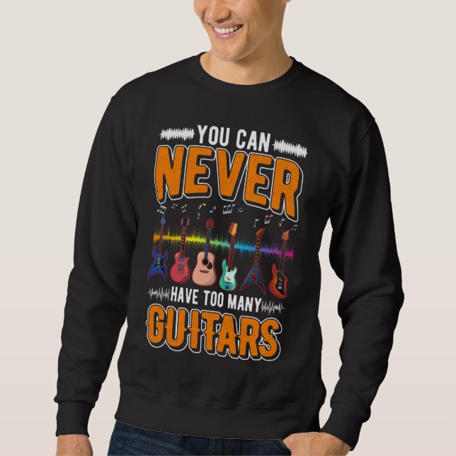 Sudadera Coleccionista de guitarra divertida amante de la m (Anverso)