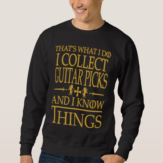 Sudadera Colector de púas de guitarra que es lo que hago Sm (Anverso)