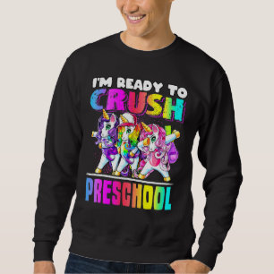 Sudadera Colegio De Preescolar De Aplastamiento A Unicornio