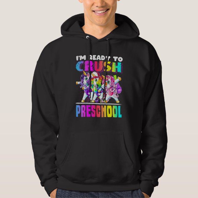 Sudadera Colegio De Preescolar De Aplastamiento A Unicornio (Anverso)