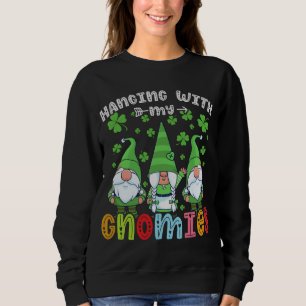 Sudadera Colgando Con Mi Gnomies Santa Gnomes Nieve Ligera 
