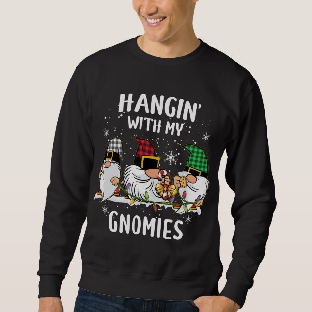 Sudadera Colgando Con Mi Trauma Gnomies Navidades De Enferm (Anverso)