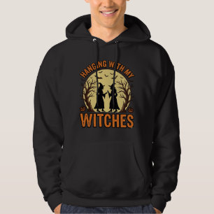Sudadera Colgando Con Mis Brujas Diseño Vintage de Hallowee