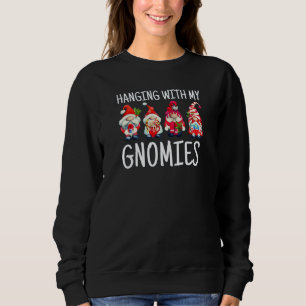 Sudadera Colgando Con Mis Gnomías Navidades Gnome