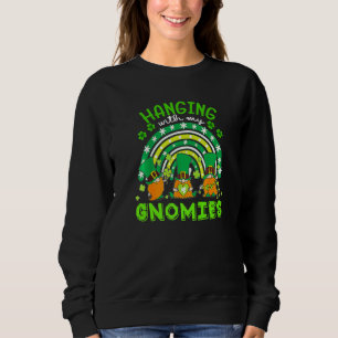 Sudadera Colgando Con Mis Gnomies Green Plaid Gnomes St Pat