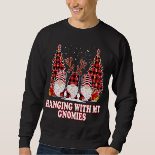 Sudadera Colgando Con Mis Gnomies Green Plaid Gnomes St Pat