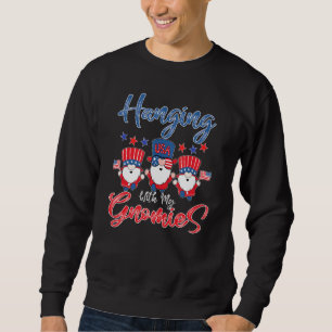 Sudadera Colgar con la bandera de mi gnomo estadounidense e