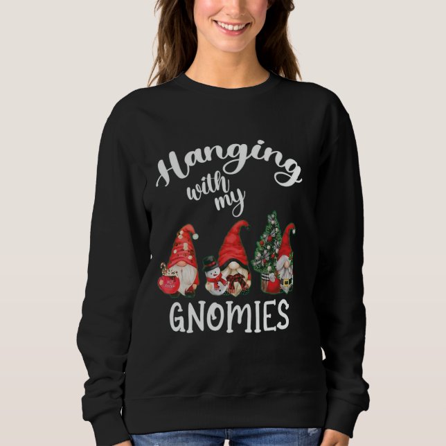 Sudadera Colgar con mi profesor de ciencias Gnomes Ugly Xma (Anverso)