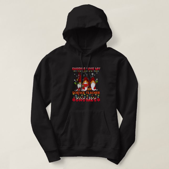 Sudadera Colgar con mi profesor de ciencias Gnomes Ugly Xma (Diseño del anverso)