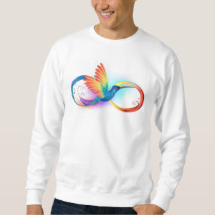 Sudadera Colibrí arcoíris con símbolo de infinito