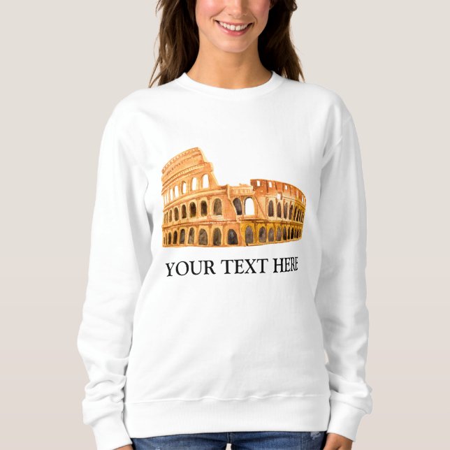 Sudadera Coliseo Roma, Italia Diseño Personalizado (Anverso)