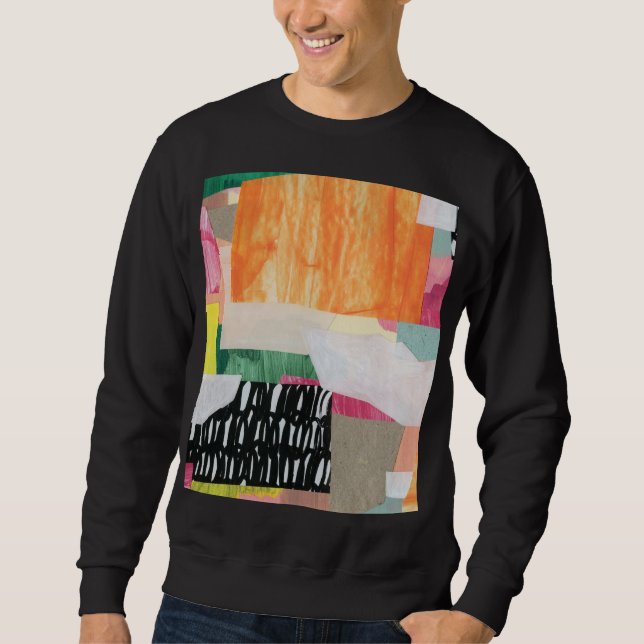 Sudadera Collage art, colorido abstracto moderno. (Anverso)