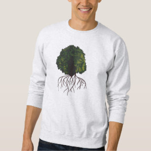 Sudadera Collage de arte moderno de mujer africana radiante