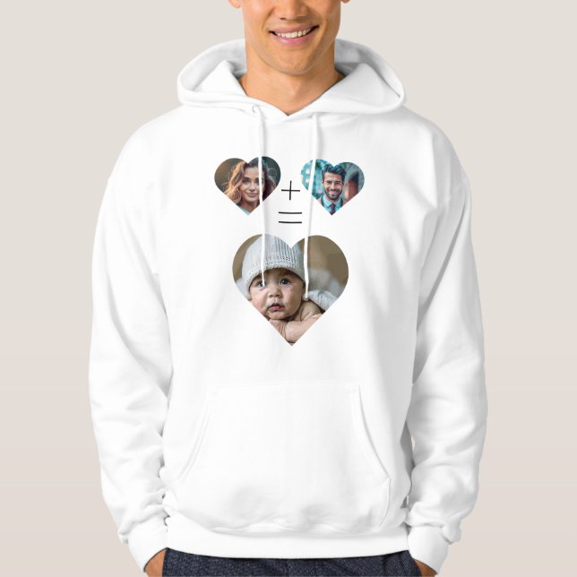 Sudadera Collage de fotos de la familia de personalizables  (Anverso)