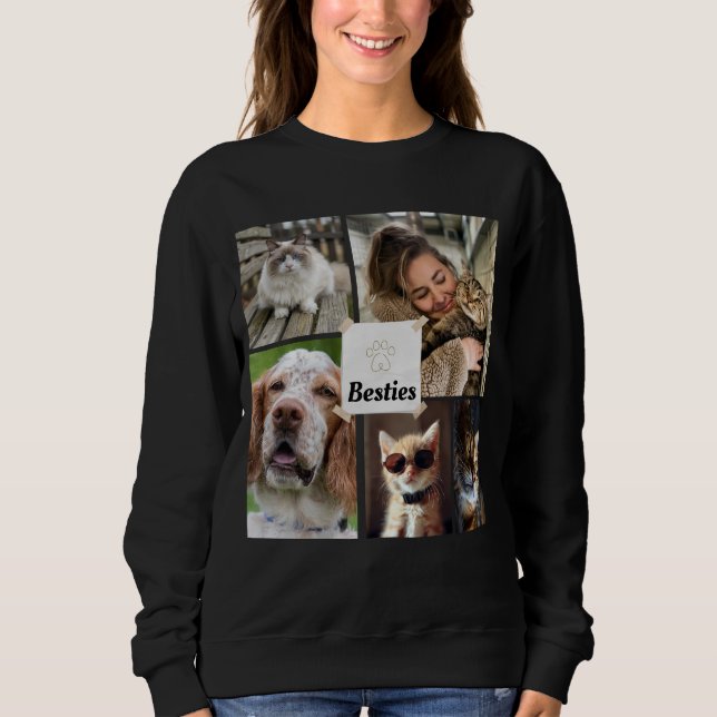 Sudadera Collage de Fotos Personalizable para Amantes de la (Anverso)