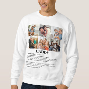 Sudadera Collage de fotos personalizado Definición de Papá