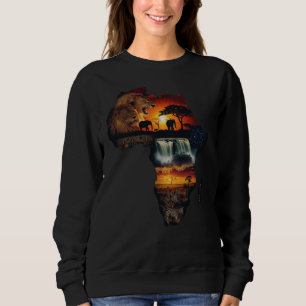 Sudadera Collage de safari de vida silvestre africana