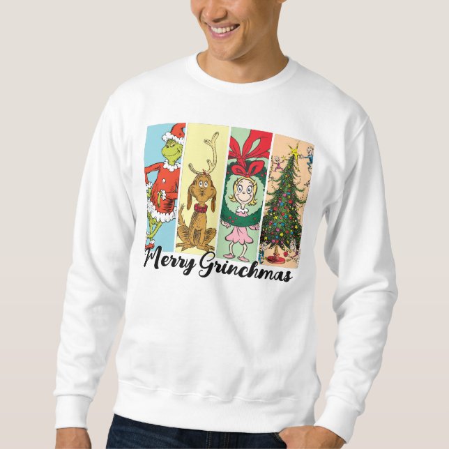 Sudadera Collage de Vacaciones de Grinchmas Feliz (Anverso)