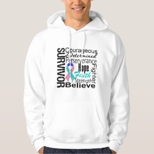 Sudadera Collage del superviviente del cáncer de tiroides
