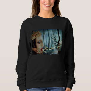 Sudadera Collage Gótico Surreal Único Reina triste de los c
