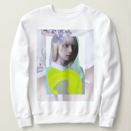 Sudadera Collage jeune fille pastel et fluo 