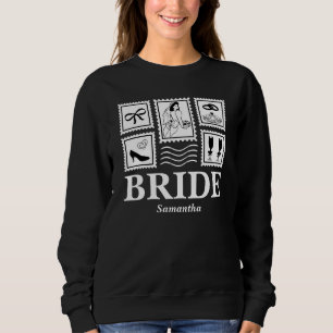 Sudadera Collage personalizado de sellos de novia