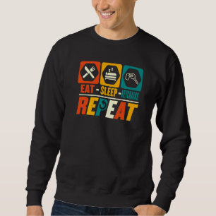 Sudadera Collar Cadena Llave Eat Sleep Keychains Repeat