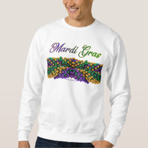Sudadera Collares de cuentas SlipperyJoe's Mardi Gras púrpu