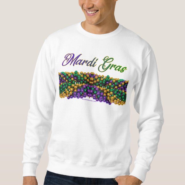 Sudadera Collares de cuentas SlipperyJoe's Mardi Gras púrpu (Anverso)