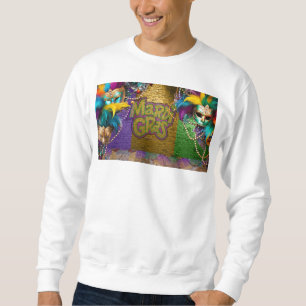 Sudadera Collares de perlas de SlipperyJoe's Mardi Gras dob