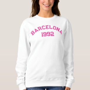 Sudadera College - Barcelona - Pink