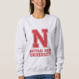 Sudadera College Letter Natural Hair Graphic Sweatshirt