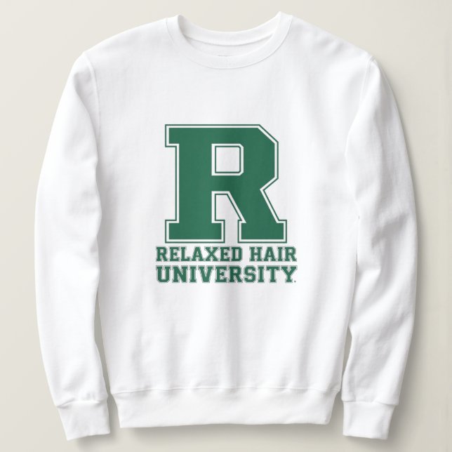 Sudadera College Letter Relaxed Hair Love Graphic Pullover (Anverso del diseño)