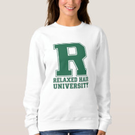 Sudadera College Letter Relaxed Hair Love Graphic Pullover