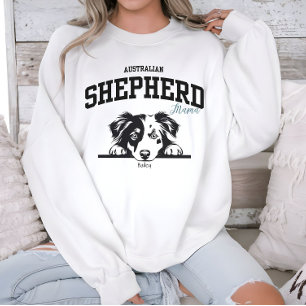 Sudadera College Varsity Pastor Australiano Mama Dog Lover