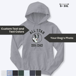 Sudadera Collegiate All Star Dog Dad Custom Photo