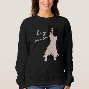 Sudadera Collie de la frontera blanca y negra Perro mamá Pe