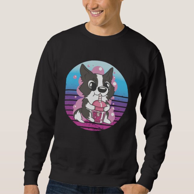 Sudadera Collie Dog Bubble Tea (Anverso)