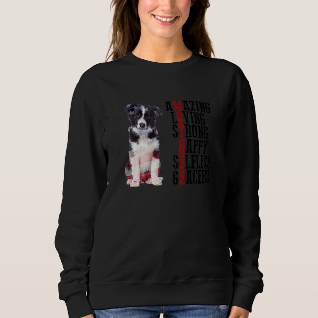 Sudadera Collie fronterizo asombroso amor fuerte y desinter (Anverso)