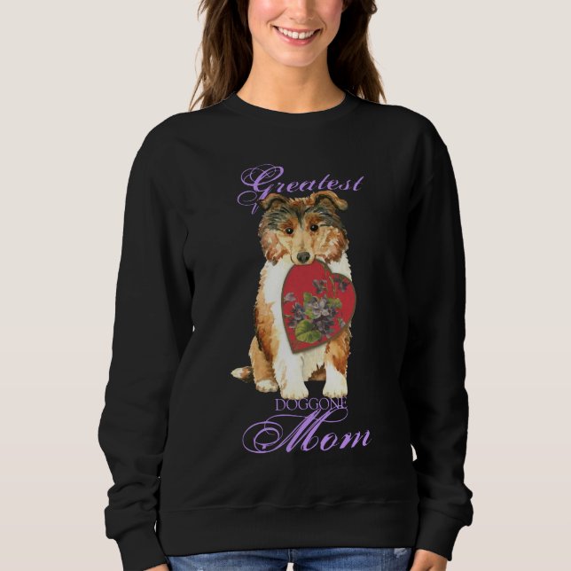 Sudadera Collie Heart Mom (Anverso)
