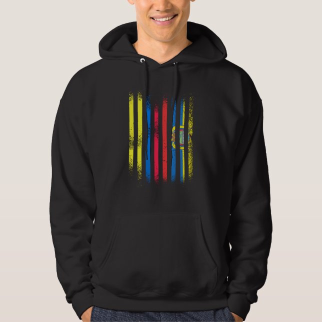 Sudadera Colombia Flag Ecuador Grown Country Flags Stripes (Anverso)