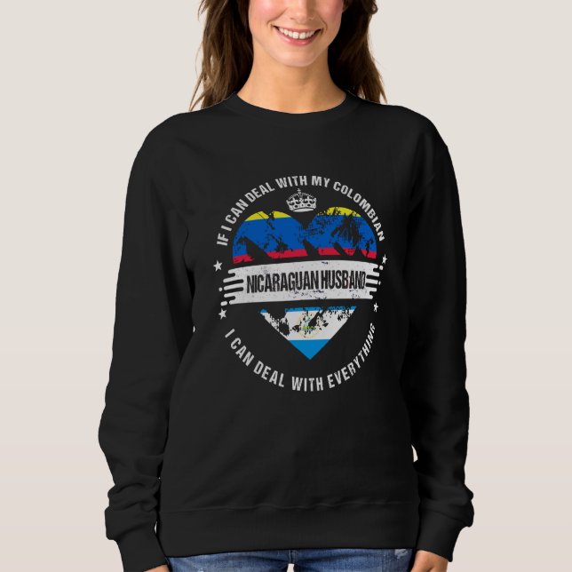 Sudadera Colombia Flag Nicaragua Grown  Husband Country (Anverso)