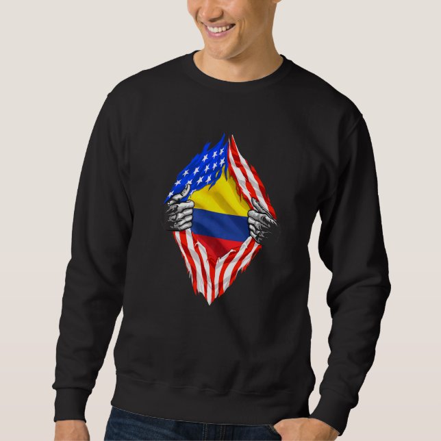 Sudadera Colombia Roots Bandera Estadounidense Patriótica C (Anverso)