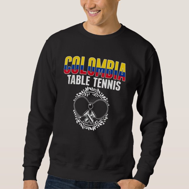 Sudadera Colombia Table Tennis  Colombian Ping Pong Support (Anverso)