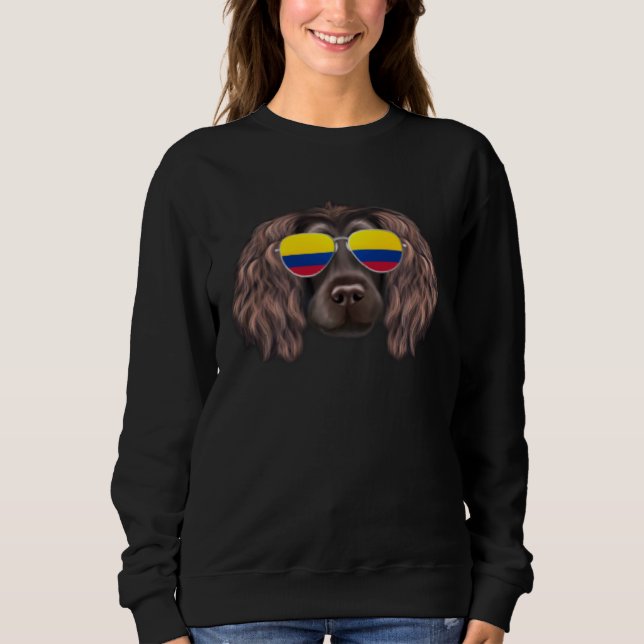 Sudadera Colombian Flag Boykin Spaniel Dog Colombia Pocket (Anverso)