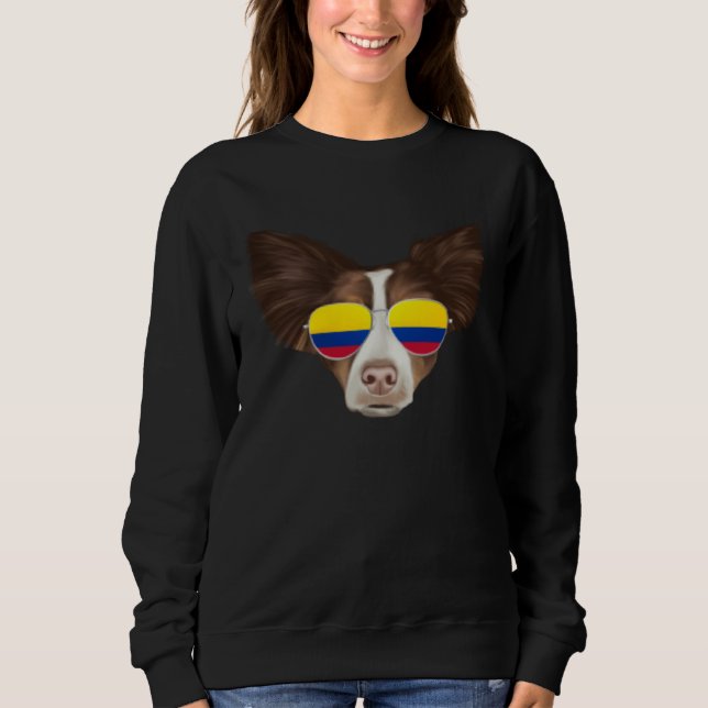 Sudadera Colombian Flag Collie Dog Colombia Pocket (Anverso)
