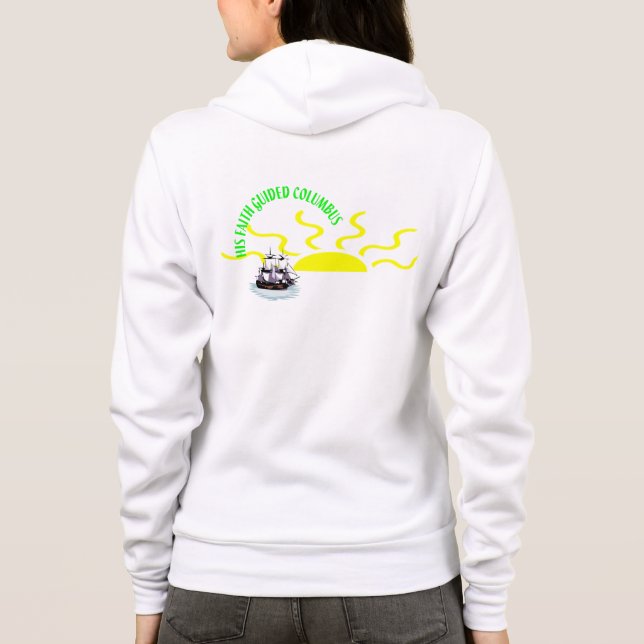 Sudadera Colón guiado por la fe - (Reverso)