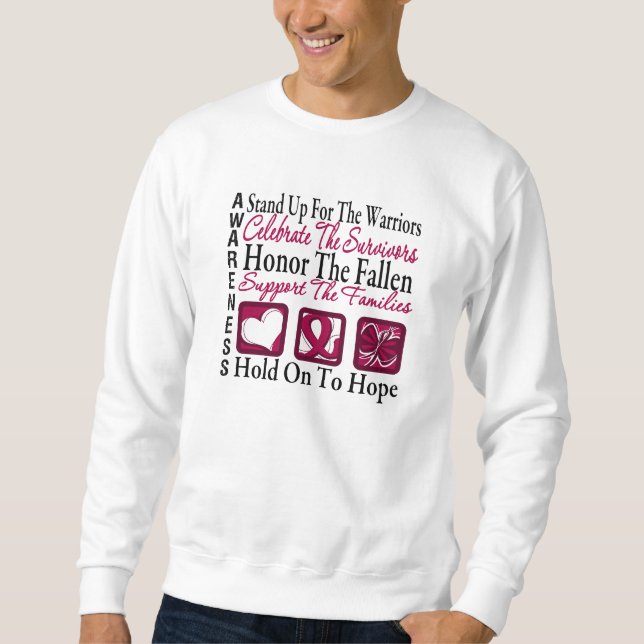 Sudadera Coloqúese para arriba celebran mieloma múltiple (Anverso)